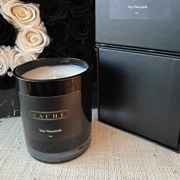 Yvès vineyard 11 oz candle with notes